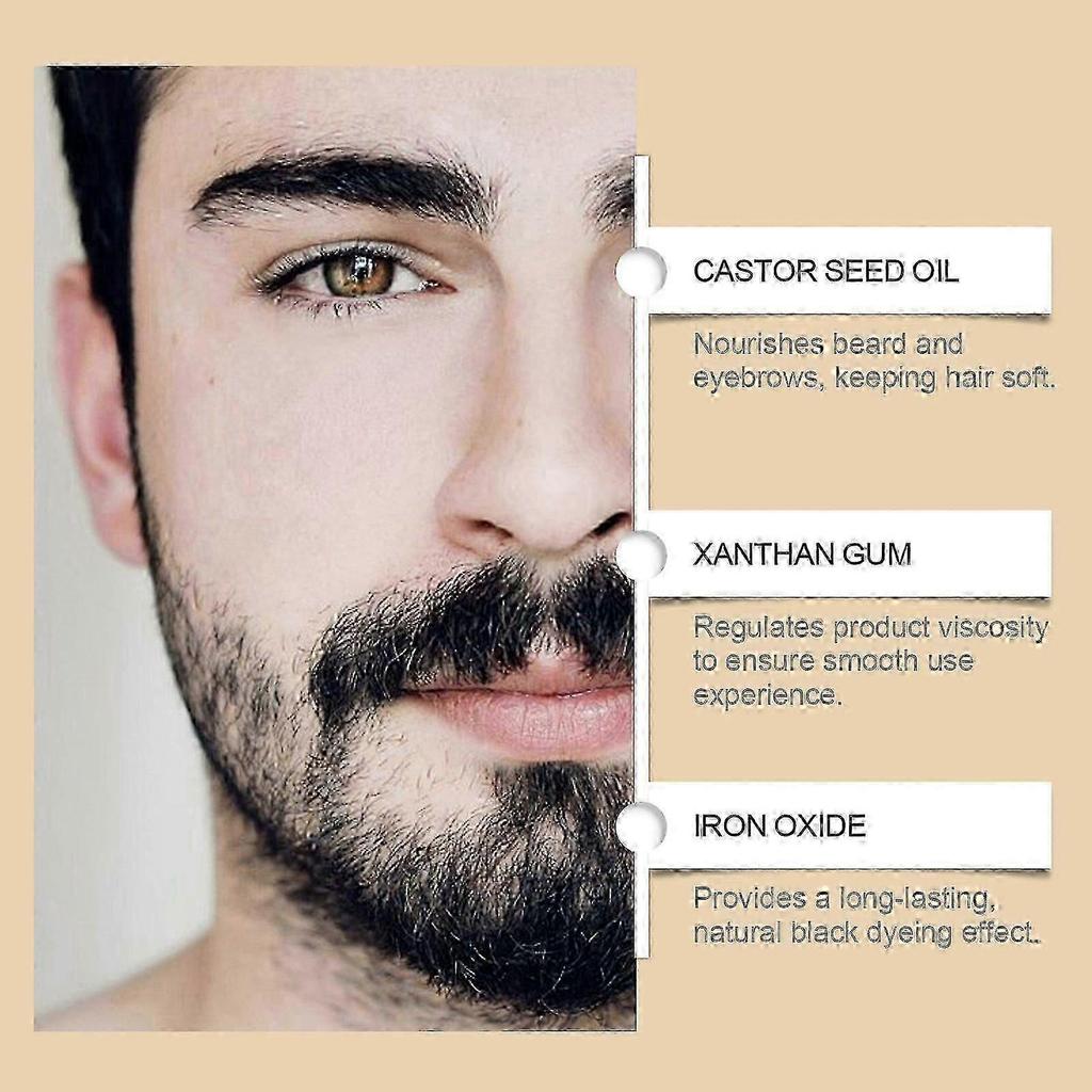 Instant Black Beard Colour Kit - Sweatproof Formula for Defined Facial Hair