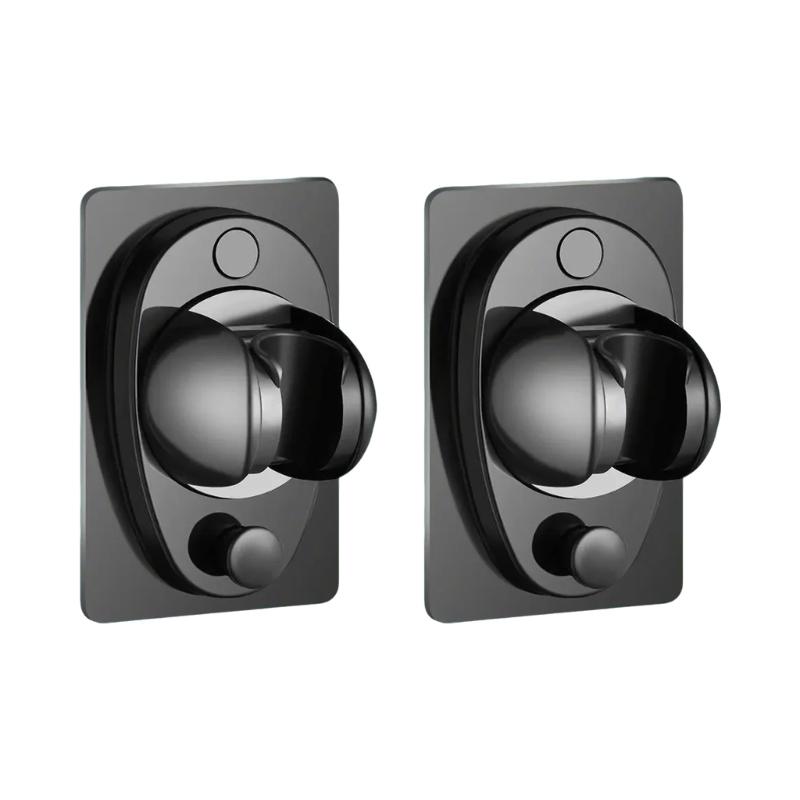 

2Pcs Strong Adhesive Shower Holder Not Drill Installation Shower Mount Handheld Shower Bracket for Bathroom Trailer Use чёрный
