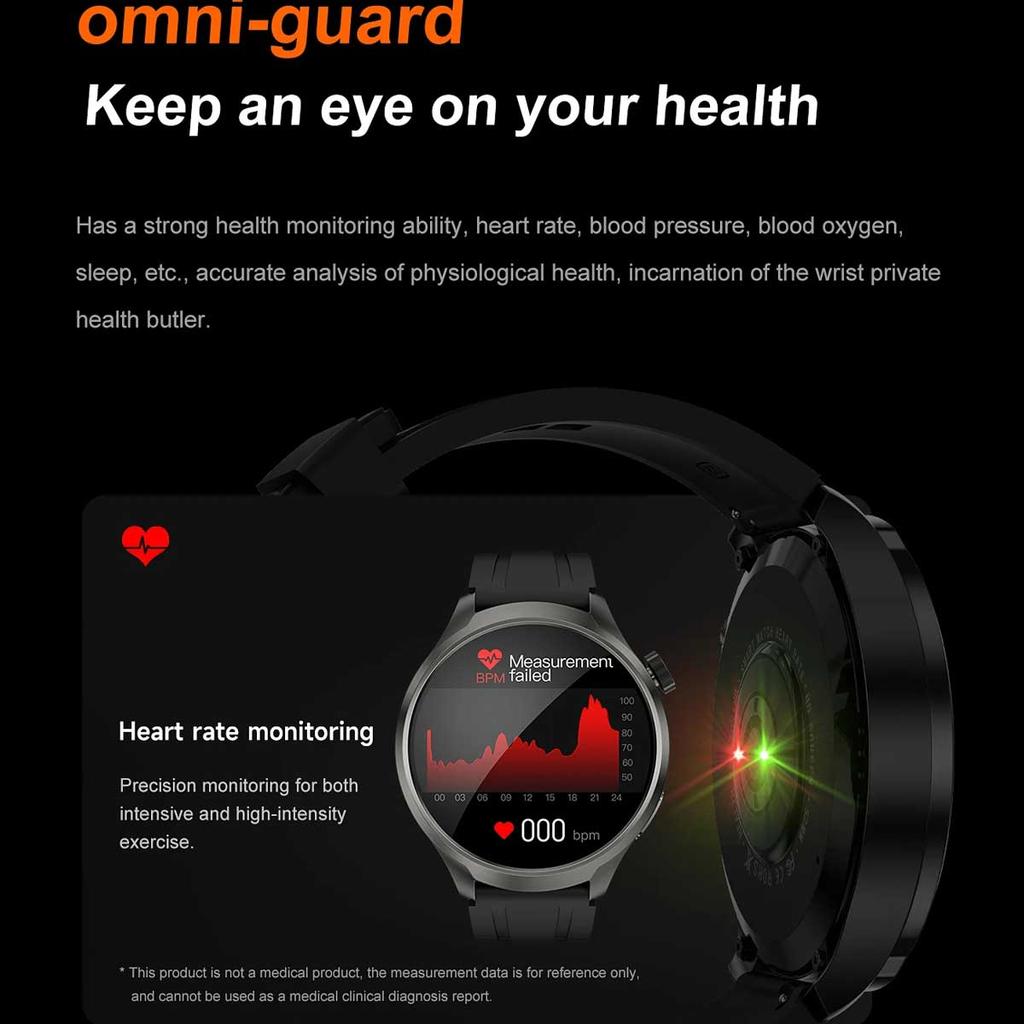 For Huawei 1.85-inch Smart Watch Men Sport Waterproof Fitness Heart Rate Watches Compass Track NFC Bluetooth Call Smartwatch