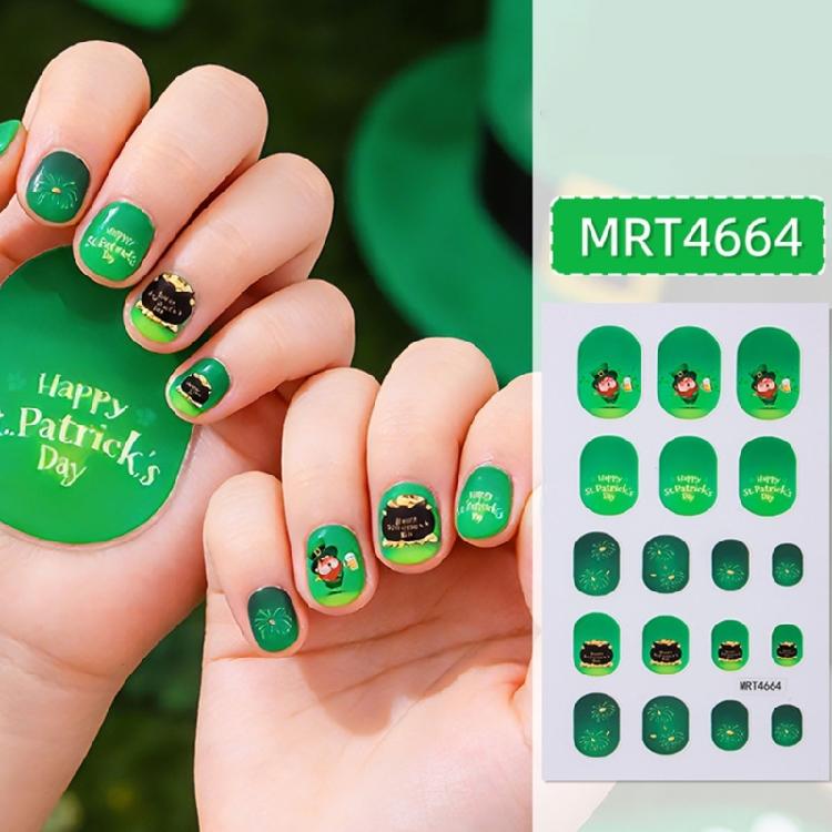 User Friendly Waterproof Nail Stickers For Kids Cartoon Four Leaf Simple Apply Multiple Designs Fun Nail Decals