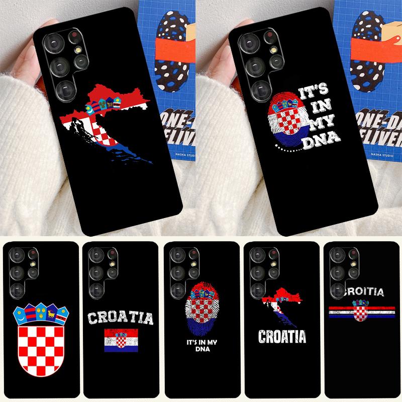 Croatia Flag Coat of Arms Soft Case For Samsung Galaxy S25 Ultra S9 S10 S20 FE S21 S22 S23 Plus S24 Ultra Funda Cover