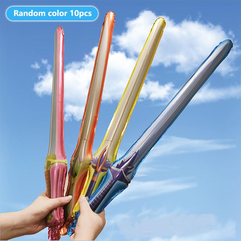 10Pcs Inflatable Sword Aluminum Film Balloon Garden Play Outdoor Games Swords Prop Children'S Toy Party Decoration