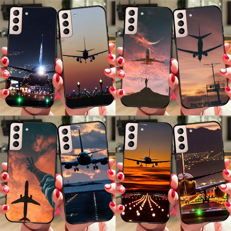 airplane Travel Flying Case For Samsung Galaxy S23 S22 Ultra S20 FE S21 Ultra Note 20 S8 S9 S10 Note 10 Plus Coque