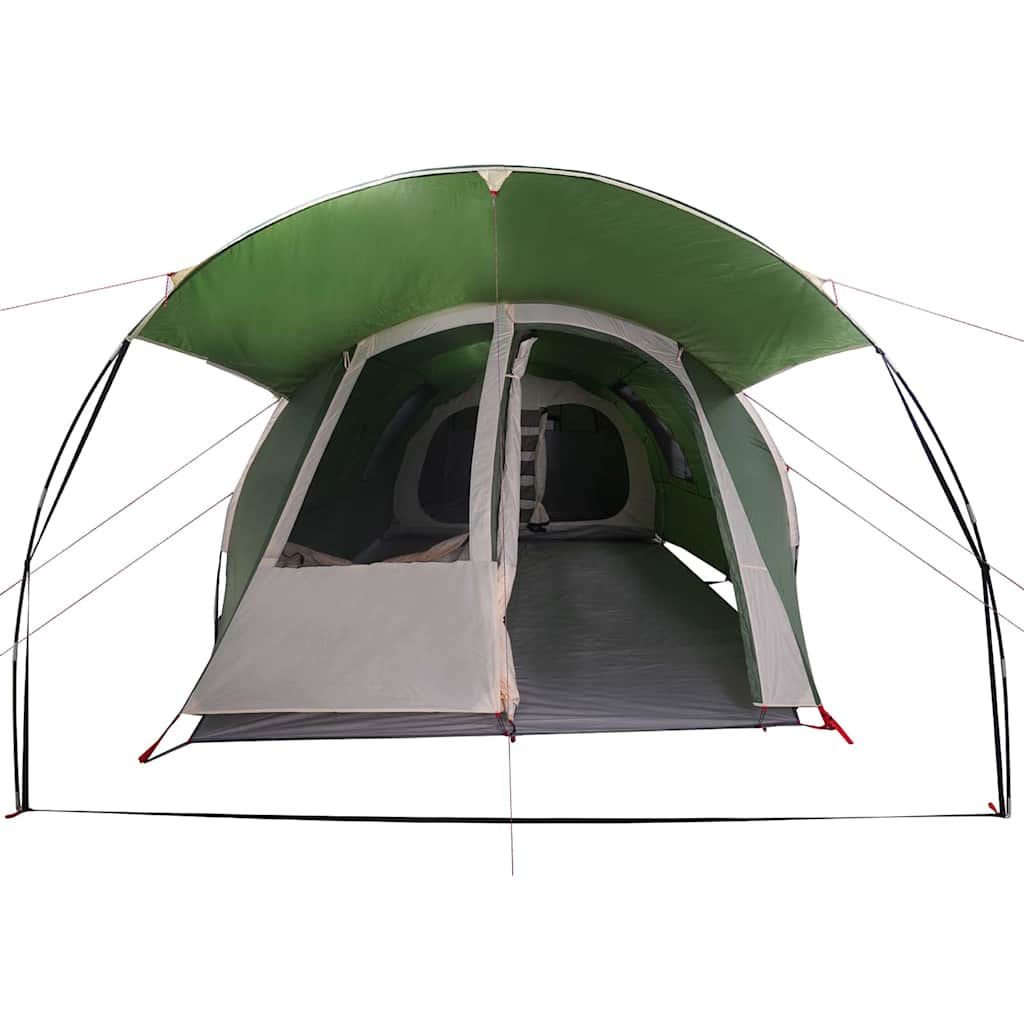 4 Person Tunnel Tent with Roof Green and White 740 x 370 x 220 cm