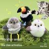 Plush Electric Flapping Bird Cat Toy with Sound and Automatic Motion