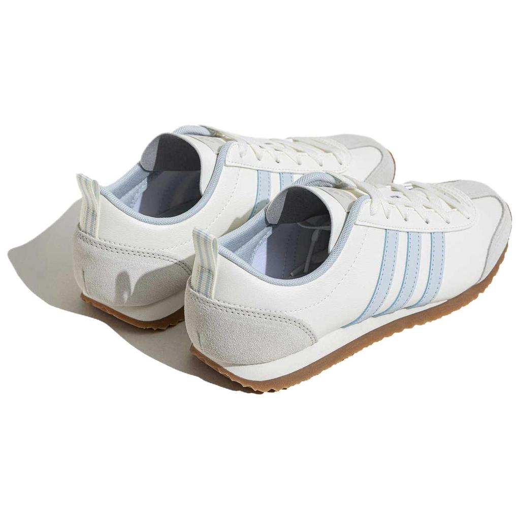 New Adidas VS JOG 2.0 Abrasion Resistant Low Top Casual Shoes Unisex White Blue JS4462