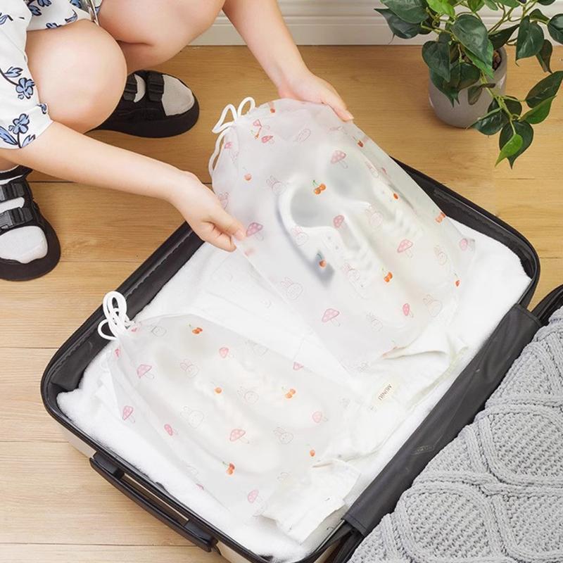 Tragbare Aufbewahrungstasche mit Kordelzug Koffer-Pakettasche Staubdichte Schuhabdeckung Wasserdichte Reise-Aufbewahrungstaschen Unterwäschebeutel