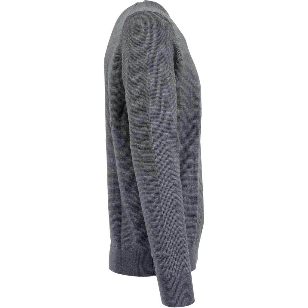 Polo Ralph Lauren FW23 Pony Logo Embroidered Crew Neck Long Sleeve Knit Sweater Men Sweater Gray MNPOSWE16820518-020