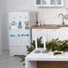 Christmas Cartoon Magnet Fridge Stickers Christmas Tree Santa Elk Snowman Kitchen Fridge Wall Stickers Xmas Magnetic Decoration