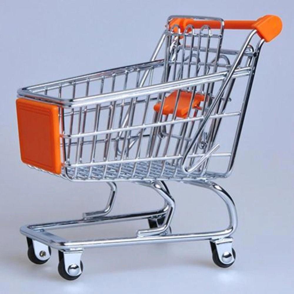 Home Decoration Mini Shopping Cart Toy Gift Desktop Model Mini Supermarket Shopping Trolley