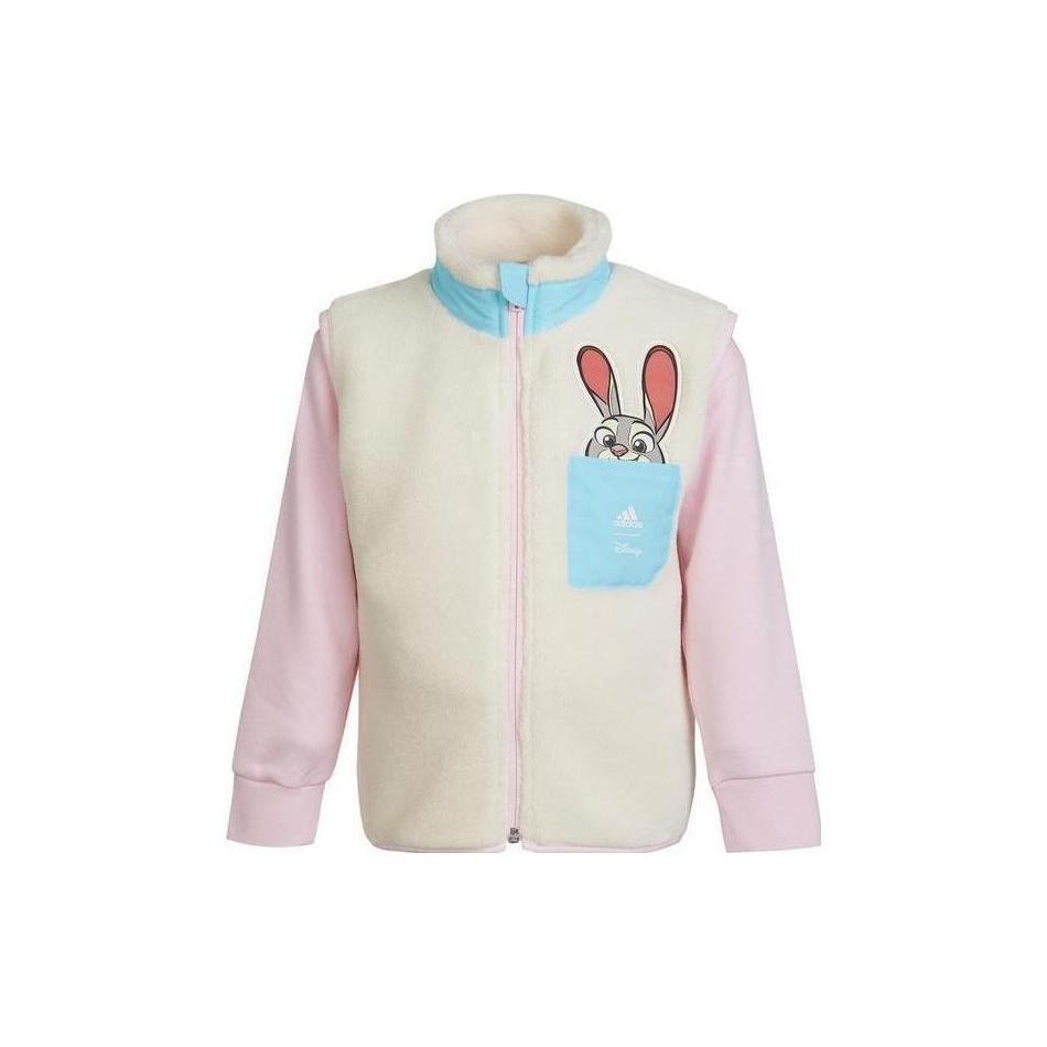 Толстовки Adidas X Disney Унисекс Розовые с круглым вырезом Умеренный Кардиган IB7753-yc 110