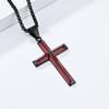 Stainless Steel Drip Oil Inclined Cross Necklace Niche and Personalized Quality Titanium Steel Pendant