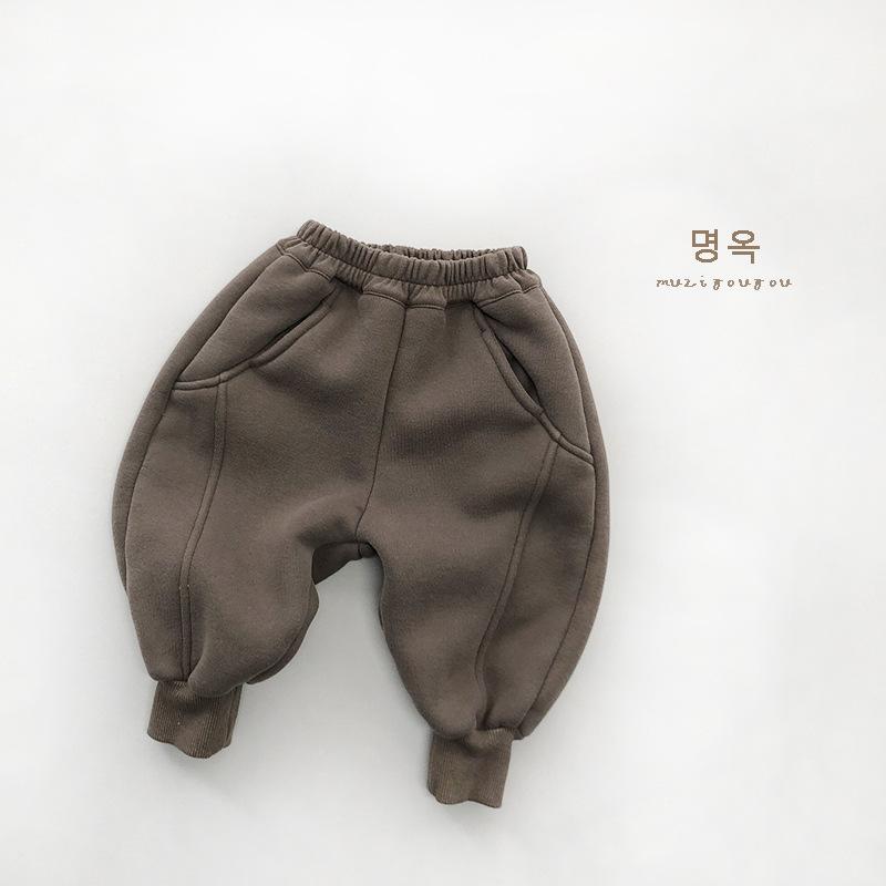 Casual Fleece Lined Thick Warm Winter Sweatpants For Unisex Little Kids