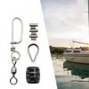High Strength Rolling Bearing Connector Clip Fishing Accessories Fishing Line Swivels Rig Fishing Barrels Swivels Set