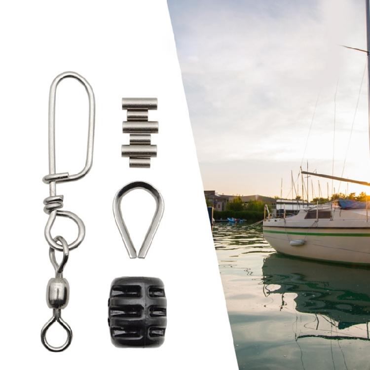 High Strength Rolling Bearing Connector Clip Fishing Accessories Fishing Line Swivels Rig Fishing Barrels Swivels Set