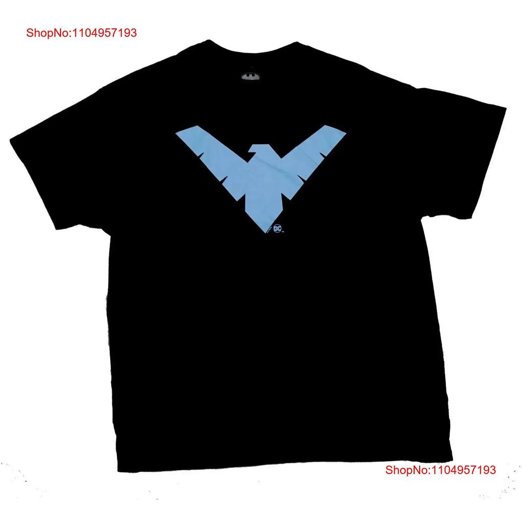 Nightwing New Adult T Shirt Classic Blue Symbol vintage Washed streetwear fashion Casual Breathable Top For Everyday Wear