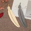 Anti Fade Bookmark Electroplating Brass Exquisite Feather Bookmark Stationery for Daily