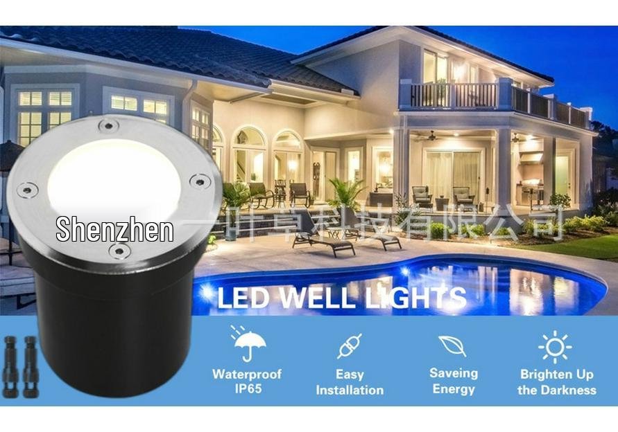 COB Anti-Glare Outdoor Recessed LED Ground Spotlight for Pathways and Courtyards