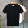 Men S Ice Silk Knit Short Sleeve T Shirt Casual Summer