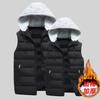 Mens Winter Cotton Puffer Vest Loose Fit Casual Sleeveless Jacket Work