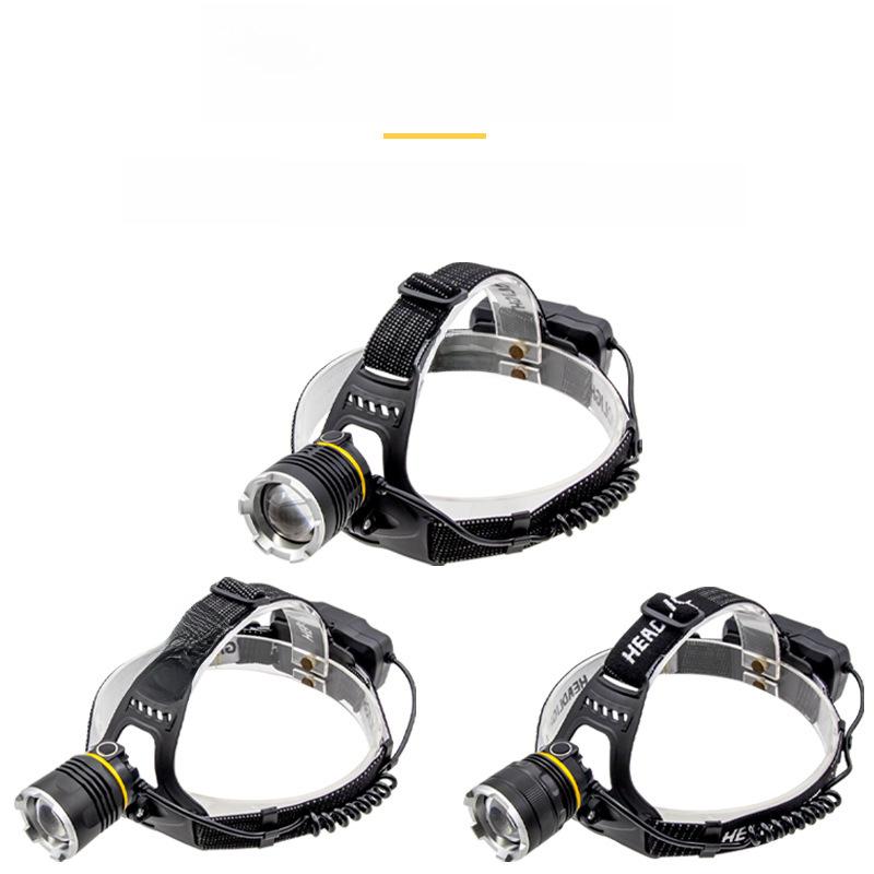 Far Reîncărcabil P50 cu Inducție prin Undă - Reglabil, Lumină Puternică pentru Exterior și Pescuit