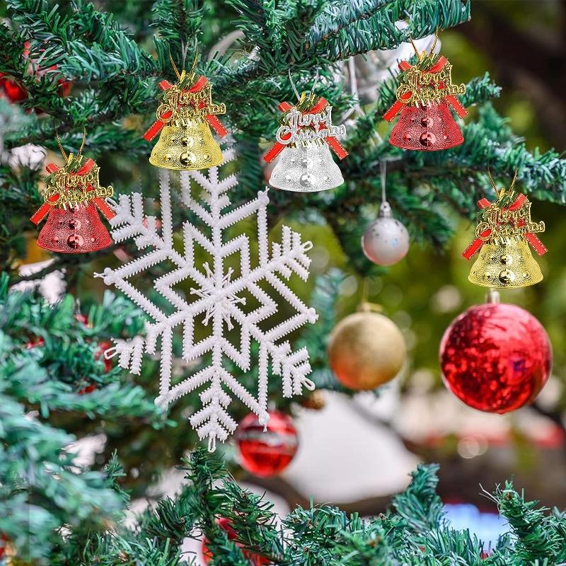 4 Stück Weihnachtsglocken Ornamente Zur Dekoration Klingelglocken Für Bastelarbeiten Perlen Dekorationen Für Weihnachtsbaum Spielzeug DIY Dekoration