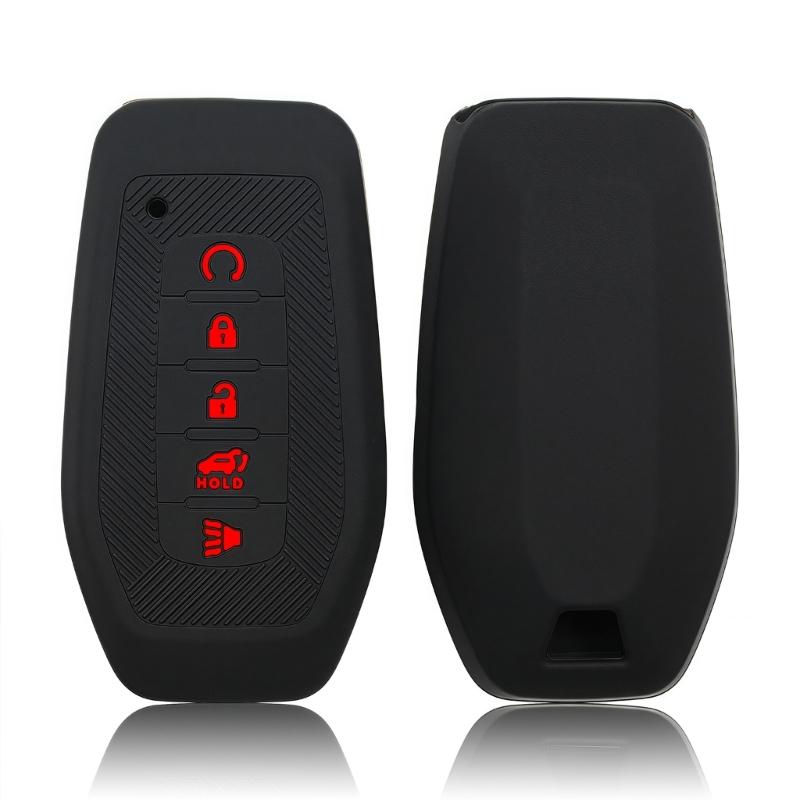 Premium Silicone Protective Case For 5 Button Car Key Fob Soft Anti Slip Durably Cover