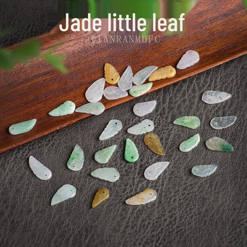 

Natural Burmese A-Grade Jade Small Leaf Beads for DIY Jewelry Making