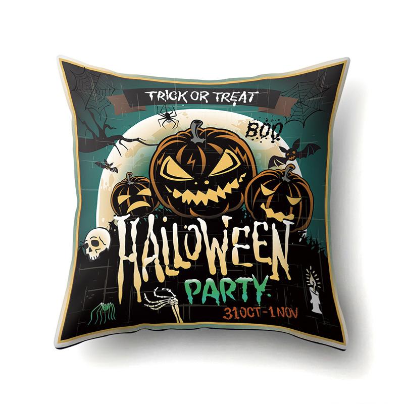 Halloween Pillowcase Car Waist Pillow Pumpkin Sofa Cushion Cover Office Home Living Room Pillowcase
