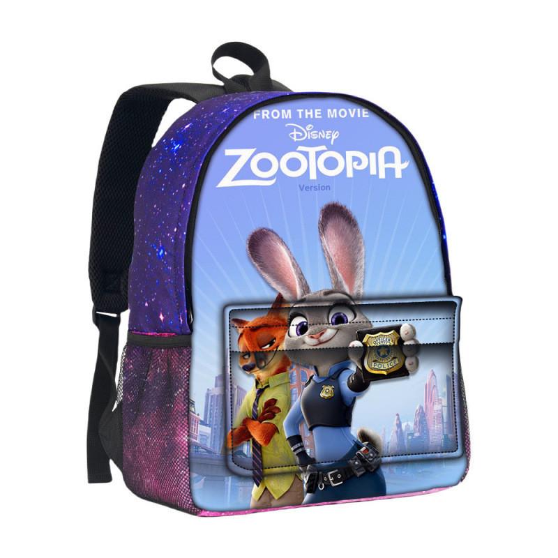 Zootopia School Backpack With 3d Starry Sky Pattern And Large Capacity For Students