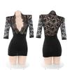 Sexy Secretary Uniform Seduction Deep V Breast Lace Perspective Sex Underwear Skinny Hip Wrap Skirt Sex Underwear Women