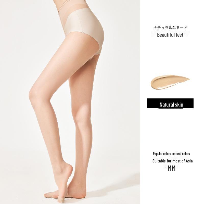 Women's White Anti-Snag Summer Pineapple Socks: Durable, Non-Slip, Ultra-Thin 0D Concealer Pantyhose for Skin-Brightening.