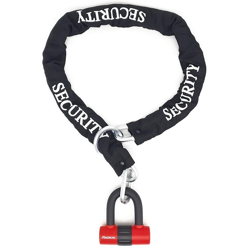 

Radikal RK72120L motorcycle mini for disc U lock, security chain Ø10 length 120 cm, with loop, bicycle theft prevention