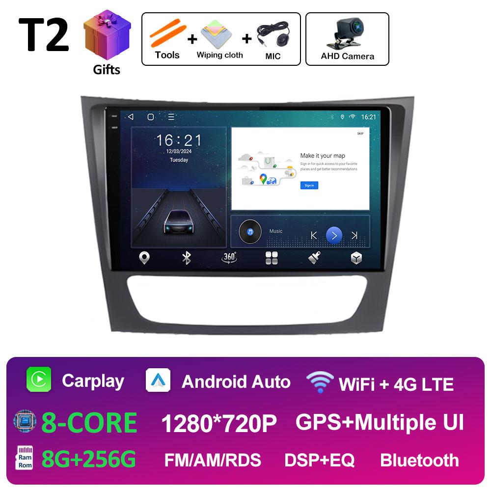 For Mercedes Benz E-class W211 2002 2003 2004 - 2008 GPS Navigation Wireless Carplay DSP Stereo Autoradio QLED IPS Screen WIFI