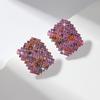 Cross Border Hot Selling Fashion Temperament High-end Design Color Diamond Ear Accessories Spot Wholesale