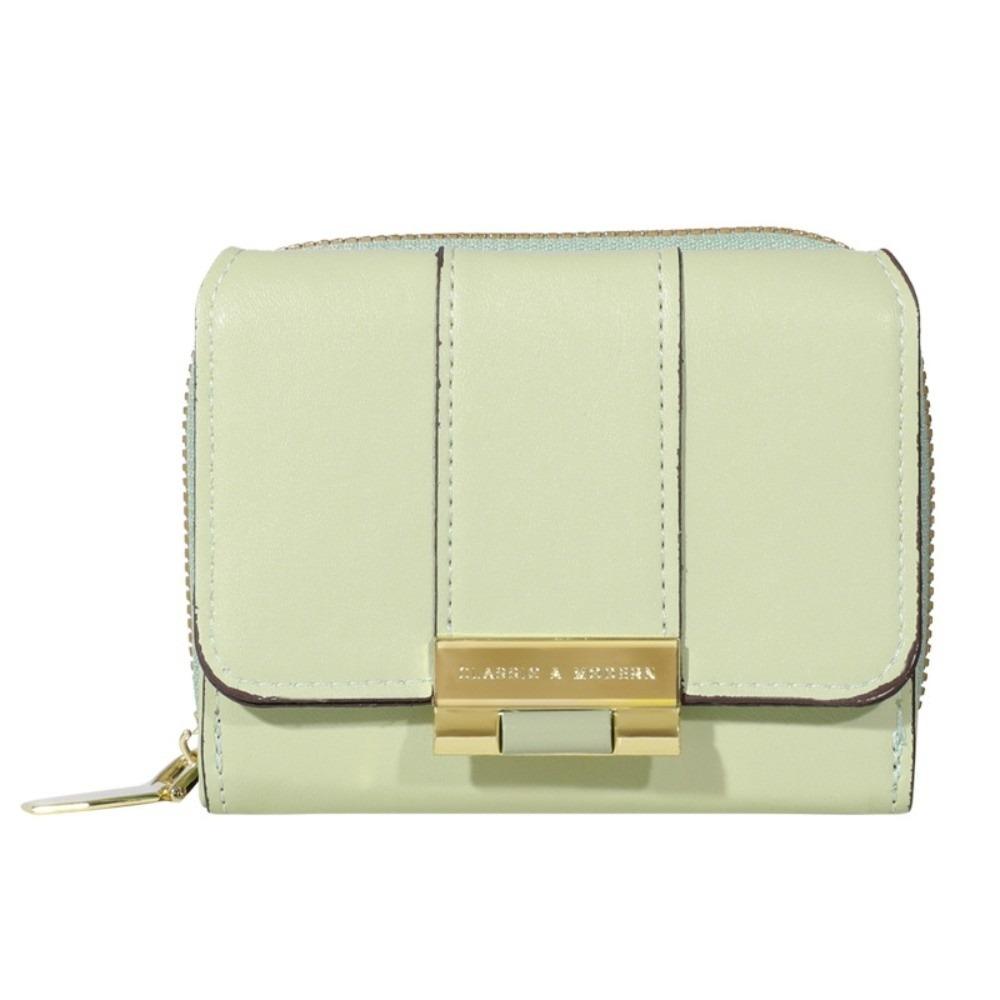 

Korean Style Fold Wallet Short Coin Purse Retro Card Holder Men зелений