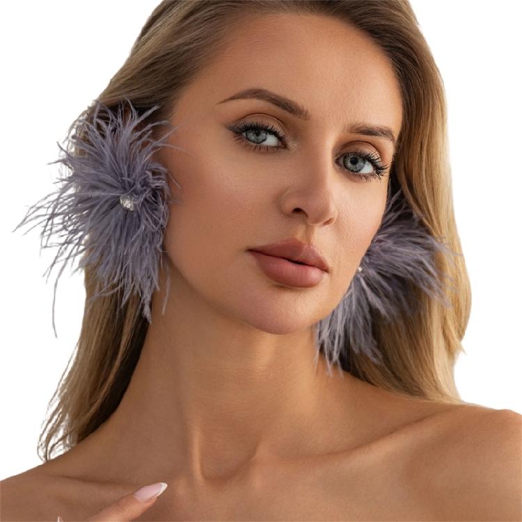 Long Feather Drop Earrings Eye Catching Decoration Ear Jewelry Suitable For Parties Concerts And Festive Celebrations