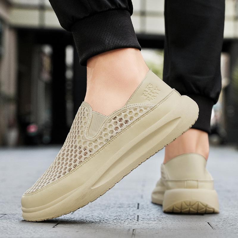 Old Cloth Shoes Men's Breathable Mesh Perforated Lazy Lightweight Soft Soled Sports Leisure