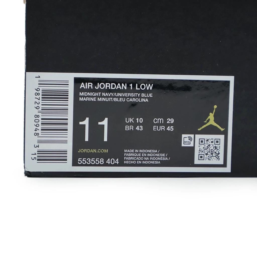 553558-404 Nike Air Jordan 1 Low Azul Medianoche (de los hombres)