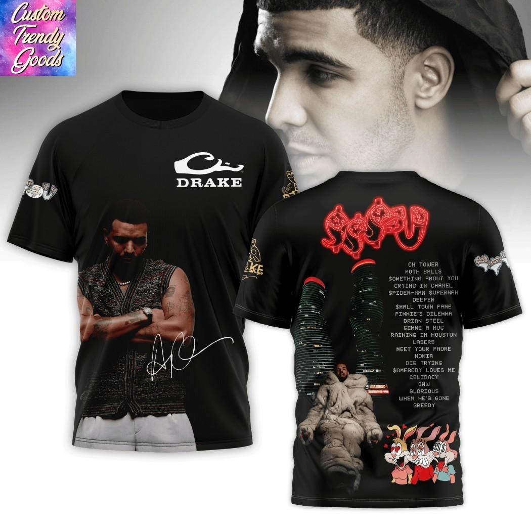Drake CN Tower Signature 3D T-Shirt XXL