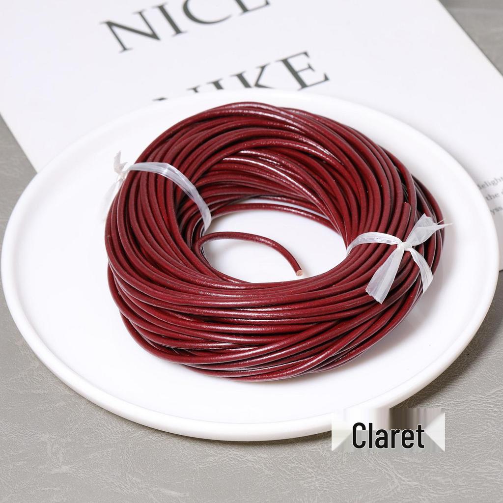 3MM Colored Leather Cord for DIY Jewelry: Round Leather Strip for Bracelet and Necklace Crafting