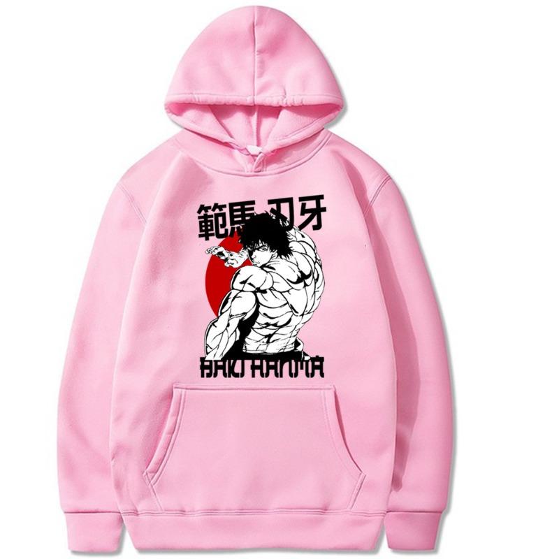 Hanma Baki The Grappler Japanese Animation Men's Hoodie Vintage Unisex Pullover Men Vintage Graphic Hoody Tops Clothing