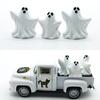 Antique Miniature Haunted Ghostly Truck Ornament Metal Shelf Decors Farmhouses Kitchen Accent For Halloween Enthusiasts
