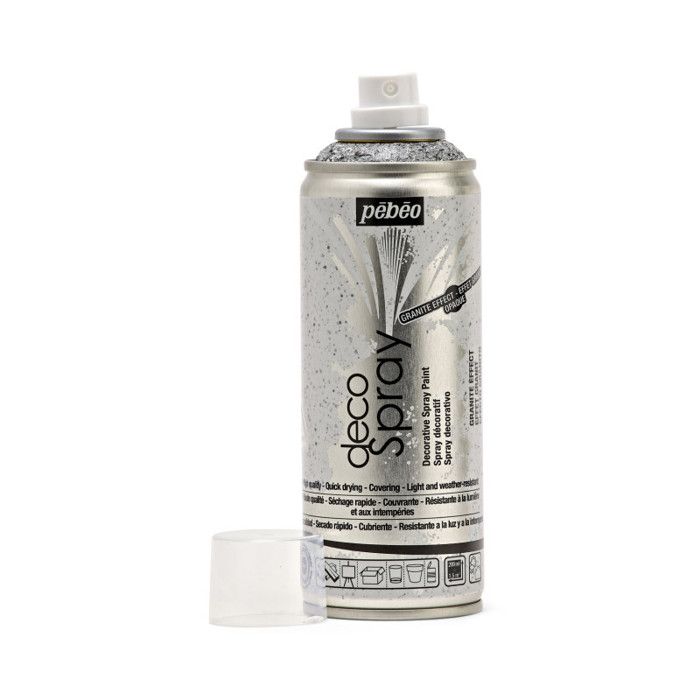 Peinture en bombe - Pébéo - DecoSpray - 200 ml - Effet pierre - Gris
