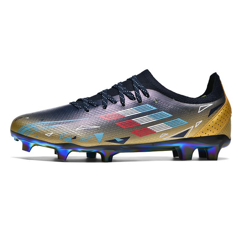 New C Luo Colorful Electroplated Bottom Couple Youth Student Game Training TPU Seamless Low-top Football Shoes