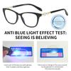 Cat Eye Reading Eyeglasses for Women Fashion Blue Ray Blocking Matal Prescription Eyeglasses Classic Vintage Optical Presbyopic Eyewear +1.0~+4.0