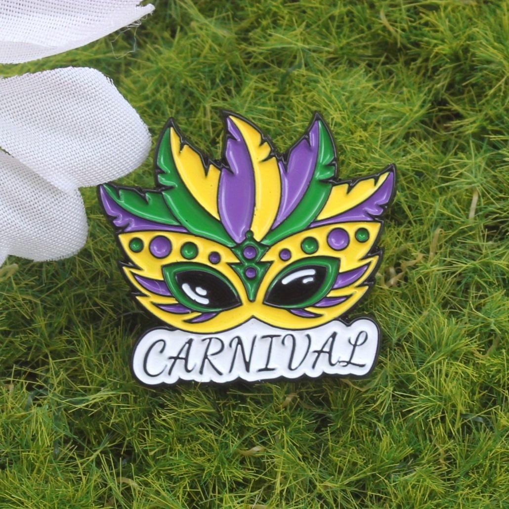 Creative cartoon Circus clown Mask Brooch English letter badge Cute clothing ornament оранжевый
