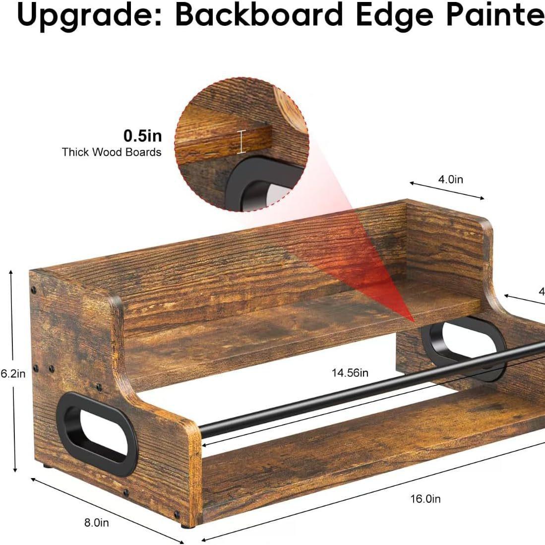 Available: Wooden & Iron Spice Rack - Tiered Display & Storage Organizer