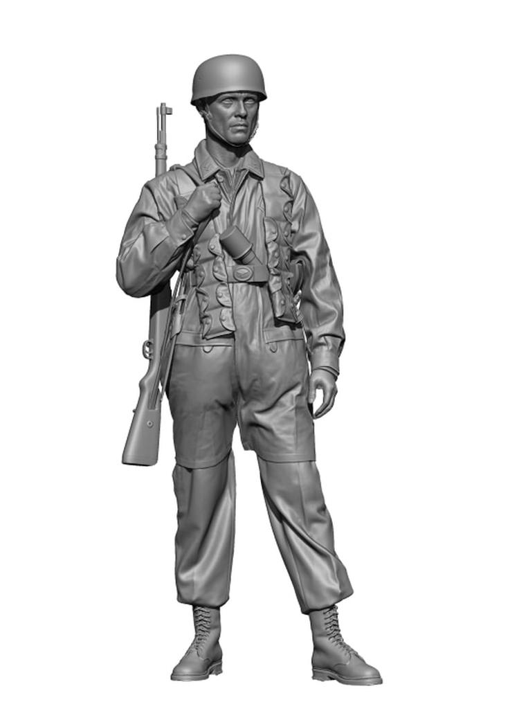 H3 Model WW2 German Rifleman at Rest Resin Kit HS24090 1/24 Fallschirmjäger #5 (person)