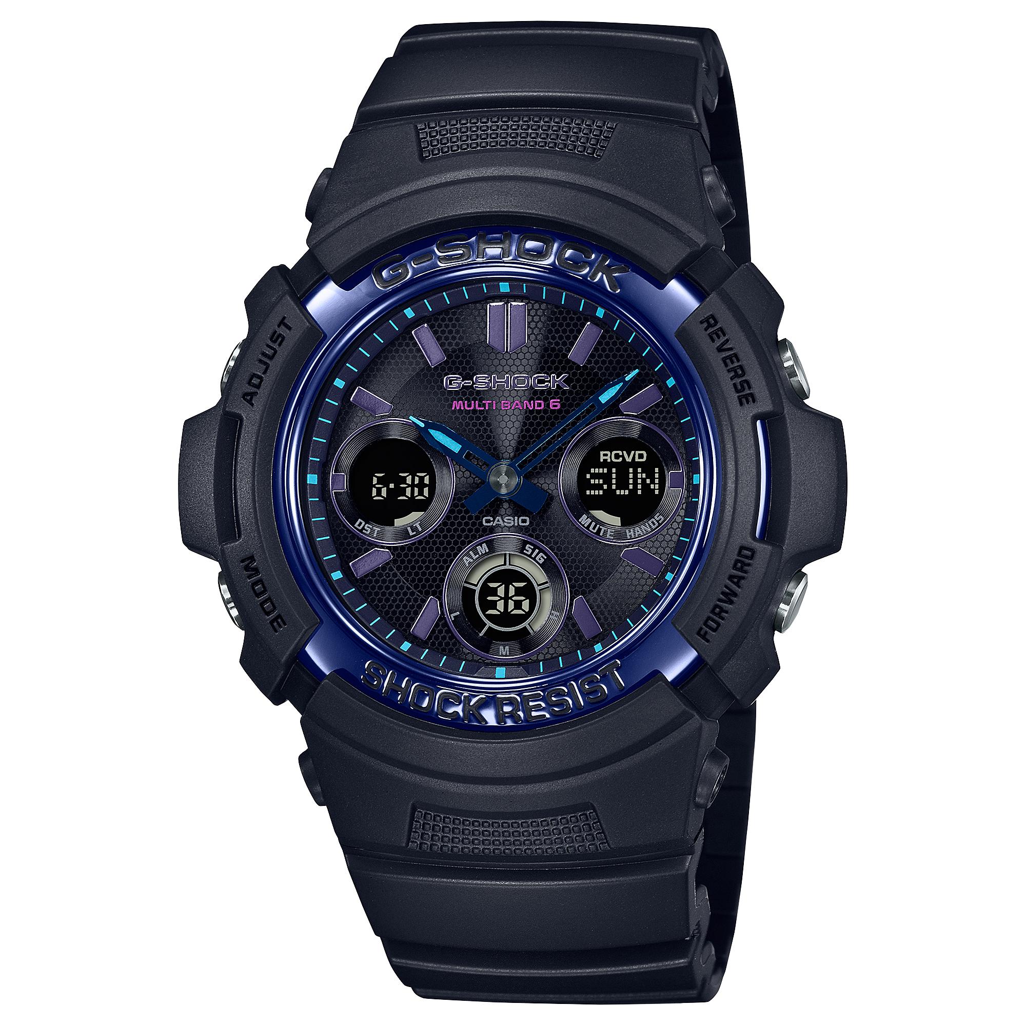 Casio Men s Resin 200M Water Resistant Analog Shock Resistant Quartz Watch AWG-M100SVB-1A